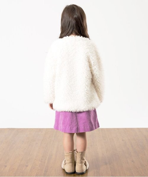 apres les cours（アプレレクール）の「ループカーディガン（カーディガン/ボレロ・キッズ・レッド/オフホワイト・100/110/120/130/140/80/90）」の8枚目の写真