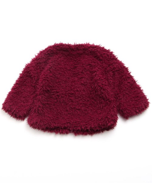 apres les cours（アプレレクール）の「ループカーディガン（カーディガン/ボレロ・キッズ・レッド/オフホワイト・100/110/120/130/140/80/90）」の10枚目の写真