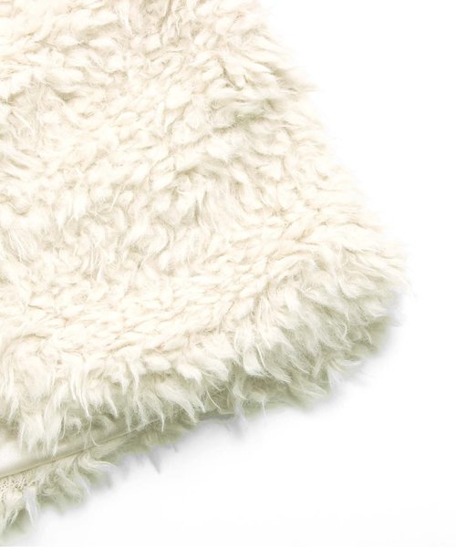 apres les cours（アプレレクール）の「ループカーディガン（カーディガン/ボレロ・キッズ・レッド/オフホワイト・100/110/120/130/140/80/90）」の4枚目の写真