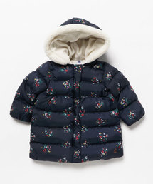 PETIT BATEAU | フラワープリント中綿入りジャケット(ナイロンジャケット)