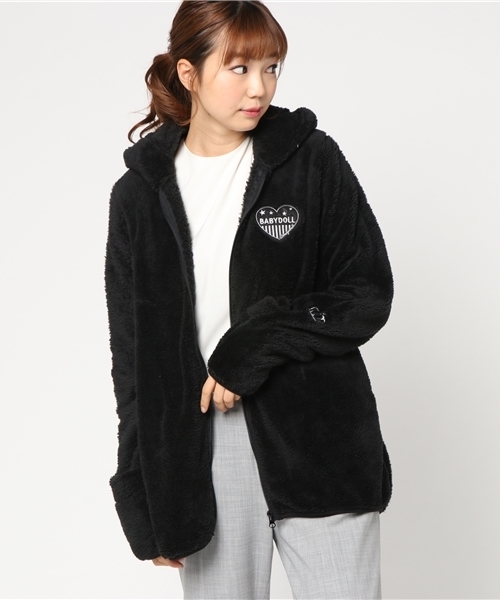 Babydoll ベビードール の 大人限定 Bigボアジップパーカー アウター9658a パーカー Wear
