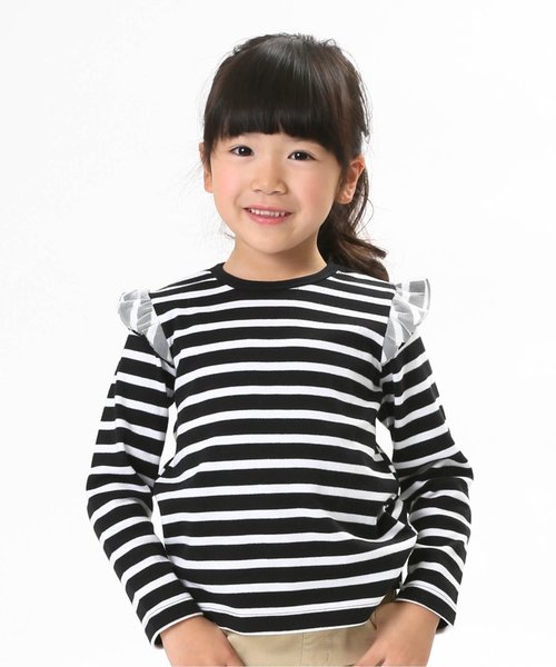 Apres Les Cours アプレレクール の 袖フリル長袖tシャツ Tシャツ カットソー Wear Apres Les Cours アプレレクール の 袖フリル長袖tシャツ Tシャツ カットソー Wear