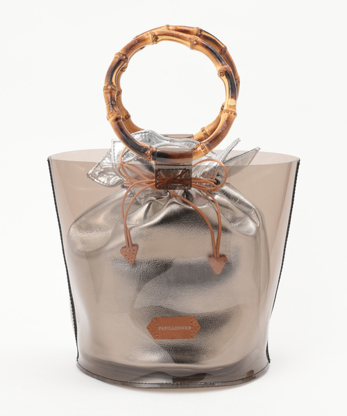 PAPILLONNER（パピヨネ）の「【Can Cam5月号掲載】バンブーバケツトート（ショルダーバッグ・レディース・シルバー/イエロー・FREE）」の3枚目の写真