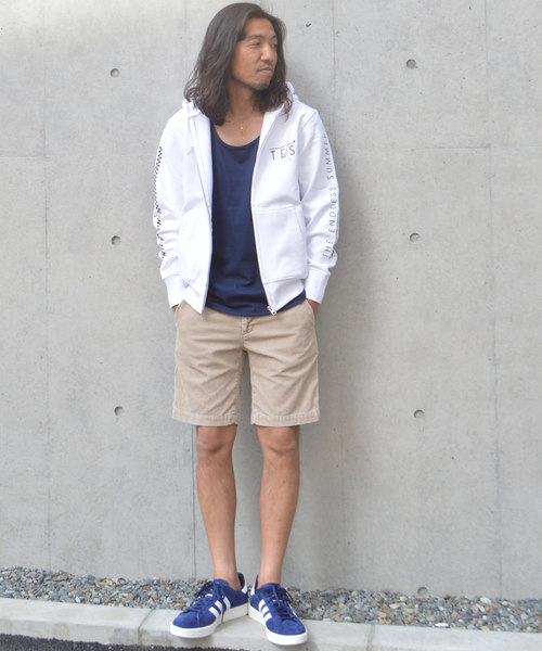ROOPTOKYO(ループトウキョウ)の「ROOPTOKYO×TES 別注 ジップ パーカー(パーカー・メンズ・ホワイト/グレー・S/M/L)」の6枚目の写真