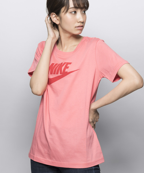 NIKE（ナイキ）の「【NIKE】吸湿性抜群コットン100%ロゴTシャツ（Tシャツ/カットソー・レディース・ホワイト/ピンク/ブラック/ブルー/ピンク系その他/グレー/ホワイト×ブラック・L/M/S/XL）」の7枚目の写真