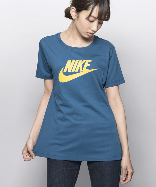 NIKE（ナイキ）の「【NIKE】吸湿性抜群コットン100%ロゴTシャツ（Tシャツ/カットソー・レディース・ホワイト/ピンク/ブラック/ブルー/ピンク系その他/グレー/ホワイト×ブラック・L/M/S/XL）」の6枚目の写真