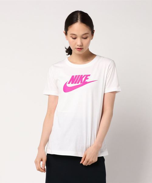 NIKE（ナイキ）の「【NIKE】吸湿性抜群コットン100%ロゴTシャツ（Tシャツ/カットソー・レディース・ホワイト/ピンク/ブラック/ブルー/ピンク系その他/グレー/ホワイト×ブラック・L/M/S/XL）」の12枚目の写真