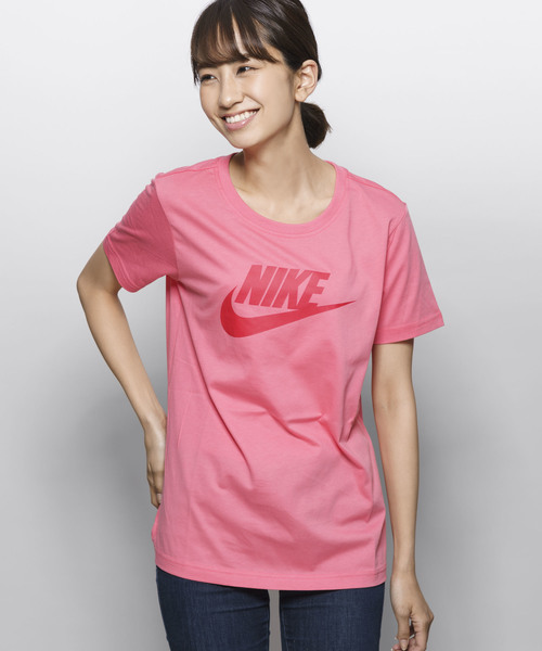 NIKE（ナイキ）の「【NIKE】吸湿性抜群コットン100%ロゴTシャツ（Tシャツ/カットソー・レディース・ホワイト/ピンク/ブラック/ブルー/ピンク系その他/グレー/ホワイト×ブラック・L/M/S/XL）」の19枚目の写真