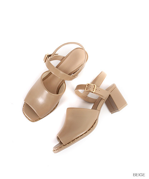 RANDA(ランダ)の「CAMILLE BIS RANDA/バックストラップヒールサンダル(サンダル・レディース・ブラック/パイソン/ベージュ・LL/M/S/L)」の4枚目の写真