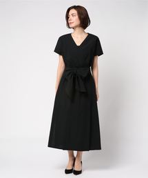 PrimaryNavyLabel:コットンカシュクールワンピース