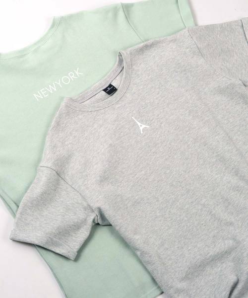 MONO-MART（モノマート）の「ワールドワンポイントオーバーカットソー/Heavy Cotton(1/2 sleeve)（Tシャツ/カットソー・メンズ・ホワイト/ブラック/グレー/グリーン/ピンク・FREE）」の6枚目の写真