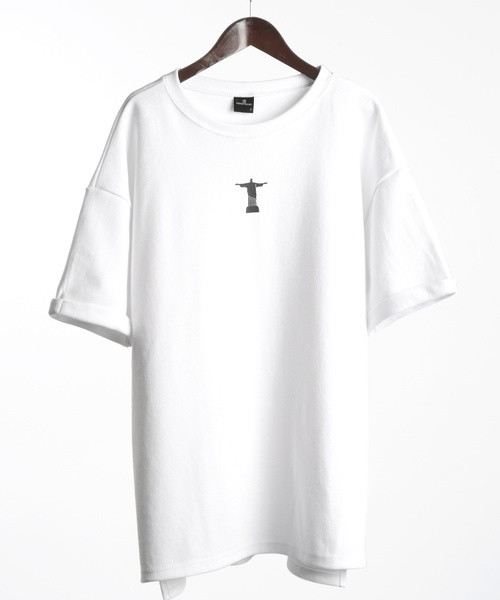 MONO-MART（モノマート）の「ワールドワンポイントオーバーカットソー/Heavy Cotton(1/2 sleeve)（Tシャツ/カットソー・メンズ・ホワイト/ブラック/グレー/グリーン/ピンク・FREE）」の7枚目の写真