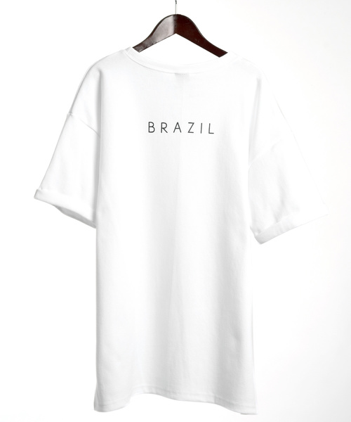 MONO-MART（モノマート）の「ワールドワンポイントオーバーカットソー/Heavy Cotton(1/2 sleeve)（Tシャツ/カットソー・メンズ・ホワイト/ブラック/グレー/グリーン/ピンク・FREE）」の8枚目の写真