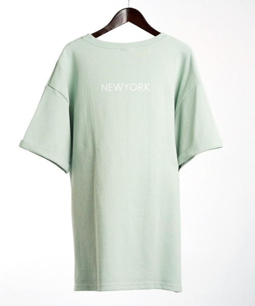 MONO-MART（モノマート）の「ワールドワンポイントオーバーカットソー/Heavy Cotton(1/2 sleeve)（Tシャツ/カットソー・メンズ・ホワイト/ブラック/グレー/グリーン/ピンク・FREE）」の14枚目の写真