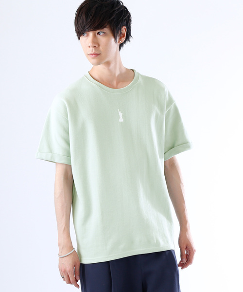 MONO-MART（モノマート）の「ワールドワンポイントオーバーカットソー/Heavy Cotton(1/2 sleeve)（Tシャツ/カットソー・メンズ・ホワイト/ブラック/グレー/グリーン/ピンク・FREE）」の22枚目の写真