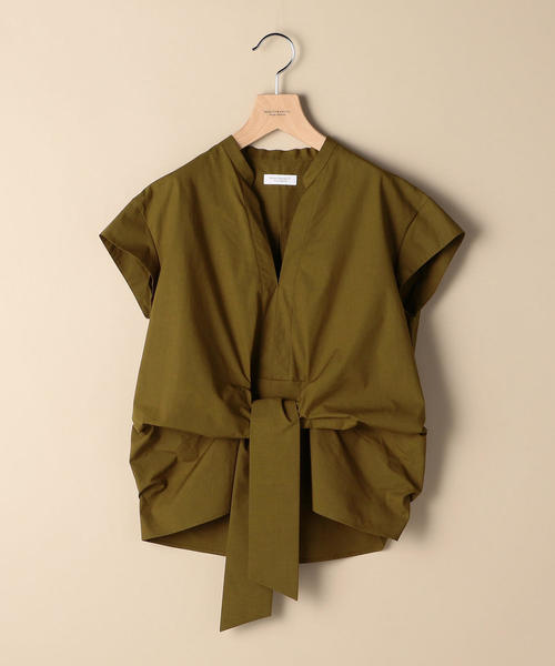 BEAUTY&YOUTH UNITED ARROWS（ビューティーアンドユースユナイテッドアローズ）の「BY タイプライターウエストリボンショートスリーブブラウス -手洗い可能- o（シャツ/ブラウス・レディース・ブラック/オリーブ/ホワイト・FREE）」の19枚目の写真