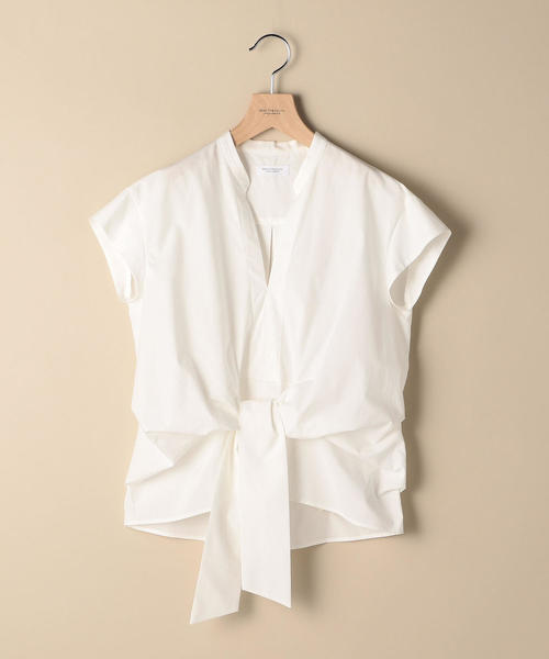 BEAUTY&YOUTH UNITED ARROWS（ビューティーアンドユースユナイテッドアローズ）の「BY タイプライターウエストリボンショートスリーブブラウス -手洗い可能- o（シャツ/ブラウス・レディース・ブラック/オリーブ/ホワイト・FREE）」の18枚目の写真