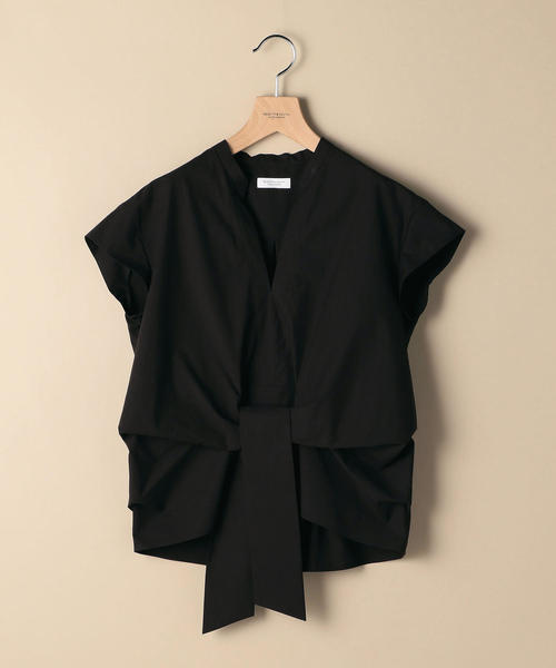 BEAUTY&YOUTH UNITED ARROWS（ビューティーアンドユースユナイテッドアローズ）の「BY タイプライターウエストリボンショートスリーブブラウス -手洗い可能- o（シャツ/ブラウス・レディース・ブラック/オリーブ/ホワイト・FREE）」の17枚目の写真