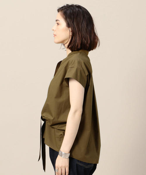 BEAUTY&YOUTH UNITED ARROWS（ビューティーアンドユースユナイテッドアローズ）の「BY タイプライターウエストリボンショートスリーブブラウス -手洗い可能- o（シャツ/ブラウス・レディース・ブラック/オリーブ/ホワイト・FREE）」の14枚目の写真