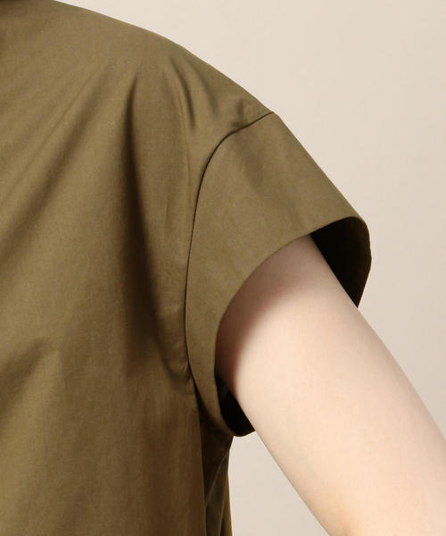 BEAUTY&YOUTH UNITED ARROWS（ビューティーアンドユースユナイテッドアローズ）の「BY タイプライターウエストリボンショートスリーブブラウス -手洗い可能- o（シャツ/ブラウス・レディース・ブラック/オリーブ/ホワイト・FREE）」の11枚目の写真