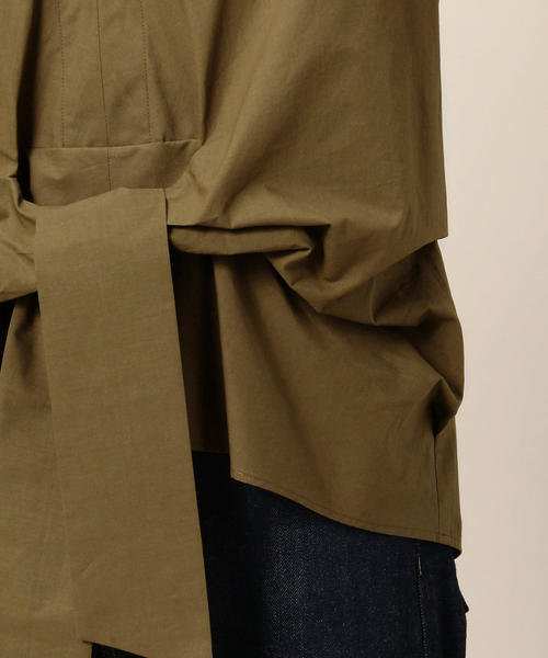 BEAUTY&YOUTH UNITED ARROWS（ビューティーアンドユースユナイテッドアローズ）の「BY タイプライターウエストリボンショートスリーブブラウス -手洗い可能- o（シャツ/ブラウス・レディース・ブラック/オリーブ/ホワイト・FREE）」の10枚目の写真