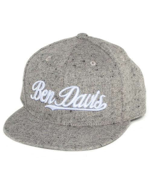 BEN DAVIS ORIGINALS（ベンデイビスオリジナルス）の「BENDAVIS TWEED  BB CAP/ベンデイビス ツイード調 ベースボールキャップ（キャップ・メンズ・ブラック×グレー/杢グレー・FREE）」の2枚目の写真