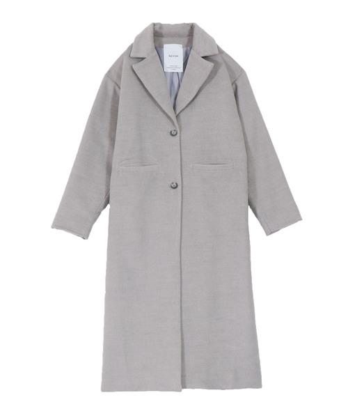 &g'aime(アンジェム)の「【&g'aime】チェスターロングコート(チェスターコート・レディース・ブラック/ダークブラウン/グレー/ベージュ・FREE)」の6枚目の写真