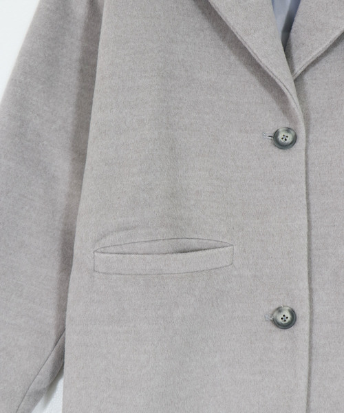 &g'aime(アンジェム)の「【&g'aime】チェスターロングコート(チェスターコート・レディース・ブラック/ダークブラウン/グレー/ベージュ・FREE)」の8枚目の写真