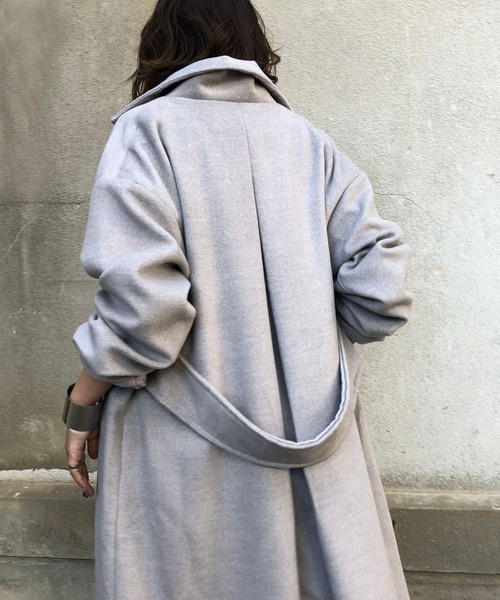 &g'aime(アンジェム)の「【&g'aime】チェスターロングコート(チェスターコート・レディース・ブラック/ダークブラウン/グレー/ベージュ・FREE)」の20枚目の写真