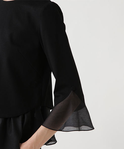 JILL STUART（ジルスチュアート）の「◆《Endy ROBE》マヌエラペプラムブラウス（シャツ/ブラウス・レディース・ブラック/パープル・SMALL/MEDIUM）」の11枚目の写真