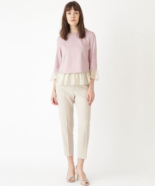 JILL STUART（ジルスチュアート）の「◆《Endy ROBE》マヌエラペプラムブラウス（シャツ/ブラウス・レディース・ブラック/パープル・SMALL/MEDIUM）」の6枚目の写真