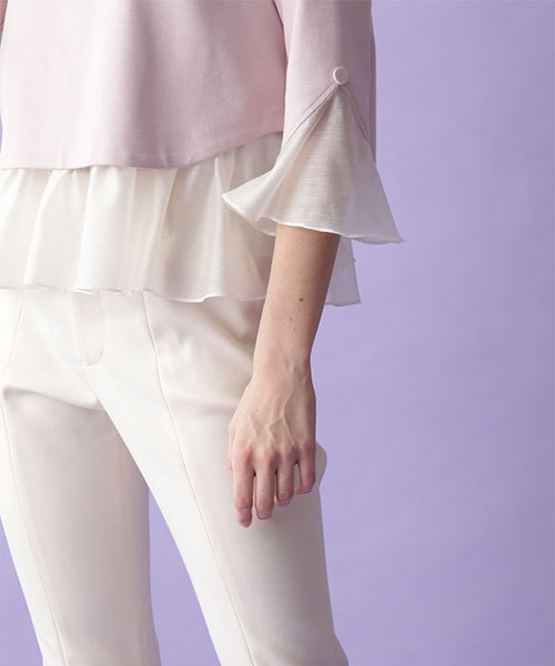 JILL STUART（ジルスチュアート）の「◆《Endy ROBE》マヌエラペプラムブラウス（シャツ/ブラウス・レディース・ブラック/パープル・SMALL/MEDIUM）」の13枚目の写真