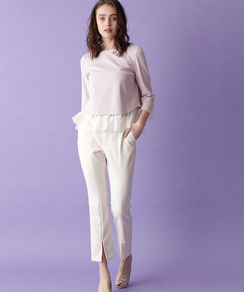 JILL STUART（ジルスチュアート）の「◆《Endy ROBE》マヌエラペプラムブラウス（シャツ/ブラウス・レディース・ブラック/パープル・SMALL/MEDIUM）」の15枚目の写真