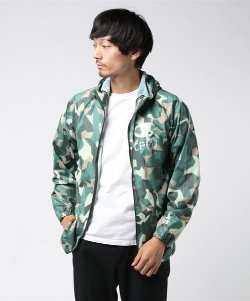 Champion(チャンピオン)の「【Champion/チャンピオン】メンズ CPFU プリントストレッチフルジップパーカー(その他アウター・メンズ・ライトグレー/ダークブルー/オリーブ・MEDIUM/LARGE/X-LARGE)」の3枚目の写真
