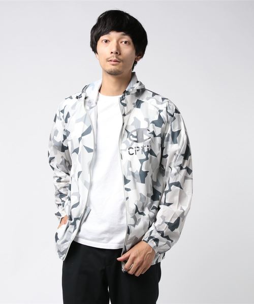 Champion(チャンピオン)の「【Champion/チャンピオン】メンズ CPFU プリントストレッチフルジップパーカー(その他アウター・メンズ・ライトグレー/ダークブルー/オリーブ・MEDIUM/LARGE/X-LARGE)」の2枚目の写真