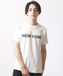 プリント半袖クルーネックTシャツ