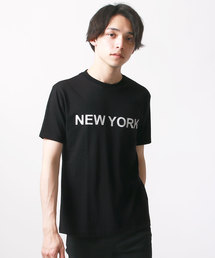 プリント半袖クルーネックTシャツ