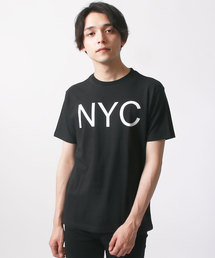 プリント半袖クルーネックTシャツ
