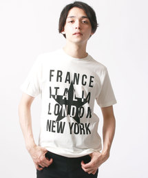 プリント半袖クルーネックTシャツ