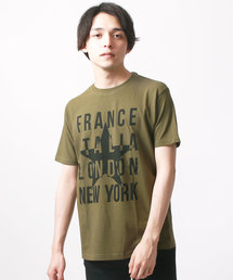 プリント半袖クルーネックTシャツ