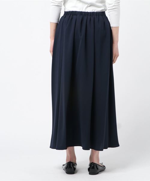 TRUDEA(トルディア)の「リネンライクロングスカート(スカート・レディース・ネイビー/ブラウン/イエロー/オレンジ/ブルー/キャメル・MEDIUM)」の7枚目の写真