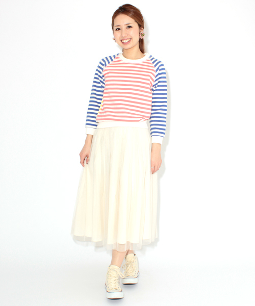 Ray BEAMS（レイビームス）の「●◎PETER JENSEN×Ray BEAMS / 別注 ミニ スウェット（スウェット・レディース・ホワイト/ネイビー/その他1・ONE SIZE）」の12枚目の写真