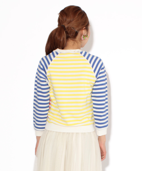 Ray BEAMS（レイビームス）の「●◎PETER JENSEN×Ray BEAMS / 別注 ミニ スウェット（スウェット・レディース・ホワイト/ネイビー/その他1・ONE SIZE）」の5枚目の写真