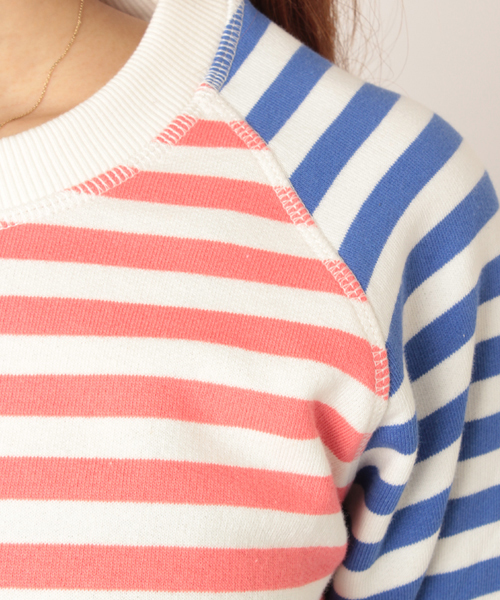 Ray BEAMS（レイビームス）の「●◎PETER JENSEN×Ray BEAMS / 別注 ミニ スウェット（スウェット・レディース・ホワイト/ネイビー/その他1・ONE SIZE）」の6枚目の写真