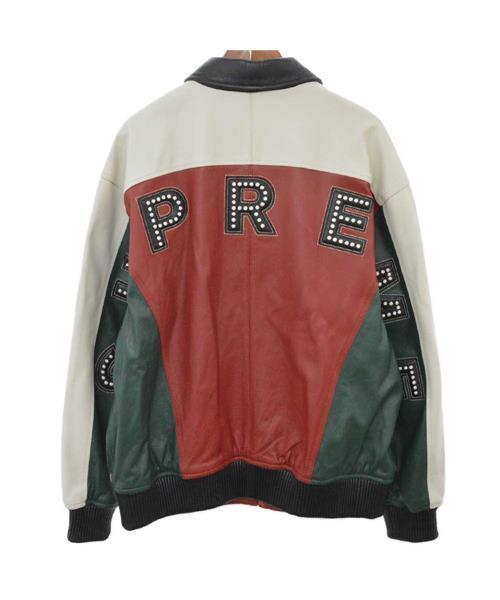 ブランド古着】スタッズアーチロゴレザージャケットブルゾン（ブルゾン  