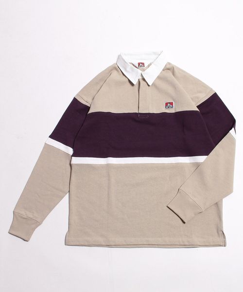 BEN DAVIS/WHITE LABEL(ベンデイビス ホワイトラベル)の「【 BEN DAVIS ( ベンデイビス )】 ラガーシャツ(Tシャツ/カットソー)」|アイボリー