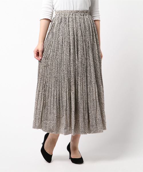 SpRay（スプレイ）の「レオパード柄消しプリーツスカート（スカート・レディース・ブラック/ベージュ/キャメル・FREE）」の7枚目の写真