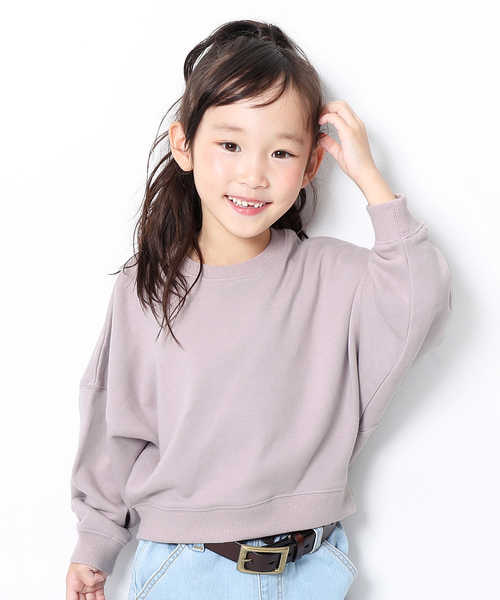 devirock(デビロック)の「スウェットワイドショート丈トレーナー(スウェット・キッズ・ダークグリーン/ライトブラウン/モカ/杢グレー/パープル系その他/キャメル/スミクロ/ワイン/パープル系その他2・110cm/100cm/120cm/130cm/140cm/150cm/160cm)」の7枚目の写真