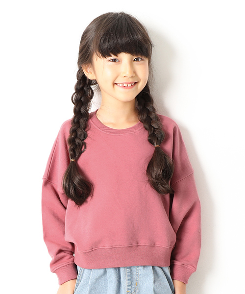 devirock(デビロック)の「スウェットワイドショート丈トレーナー(スウェット・キッズ・ダークグリーン/ライトブラウン/モカ/杢グレー/パープル系その他/キャメル/スミクロ/ワイン/パープル系その他2・110cm/100cm/120cm/130cm/140cm/150cm/160cm)」の8枚目の写真