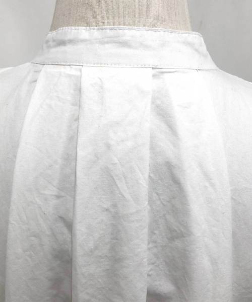 OMNES（オムネス）の「タイプライター ウォッシャブルバンドカラービッグシャツ（シャツ/ブラウス・レディース・ホワイト/チャコールグレー/カーキ/チェック・FREE）」の14枚目の写真